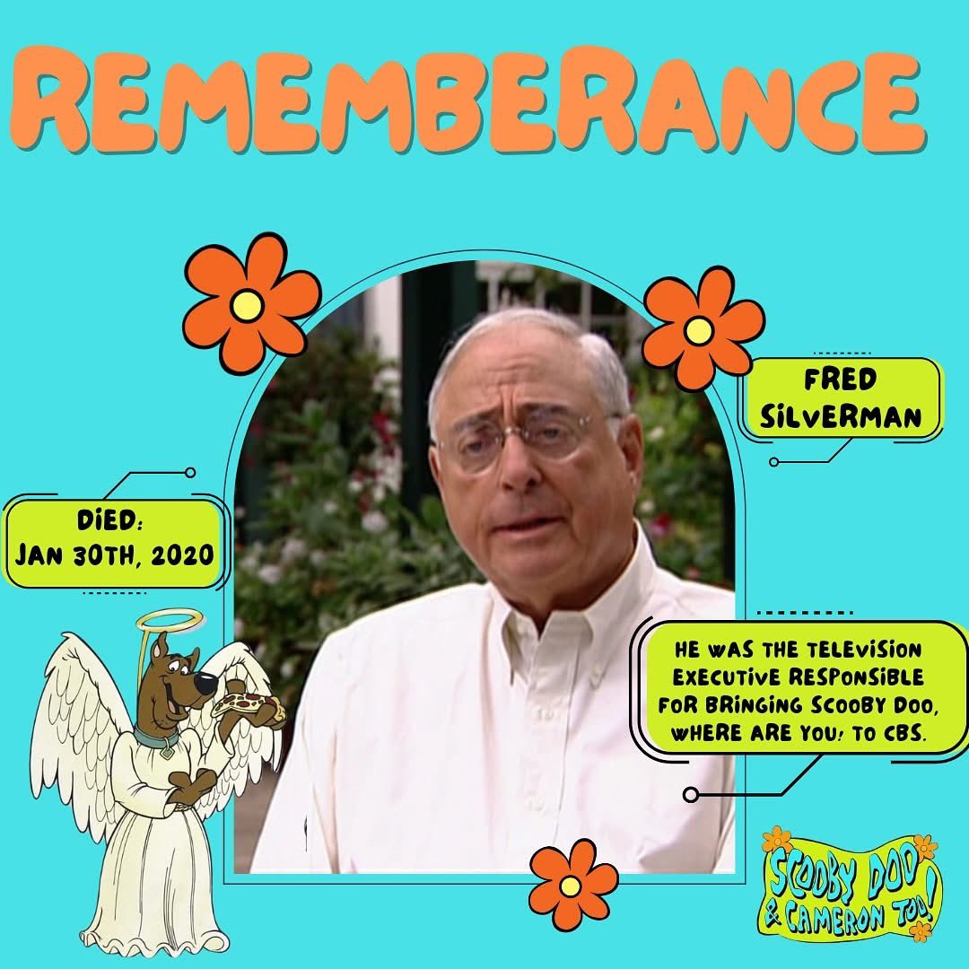 ScoobyandCam's tweet photo. Today on January 30th, marks the day that Fred Silverman passed away. He passed away on January 30th, 2020! Mr. Silverman was an executive at CBS and he brought the show “Scooby-Doo, Where Are You!” to network television and he gave Fred Jones his name!
#FredSilverman #ScoobyDoo #Remembrance #ScoobyDooWhereAreYou