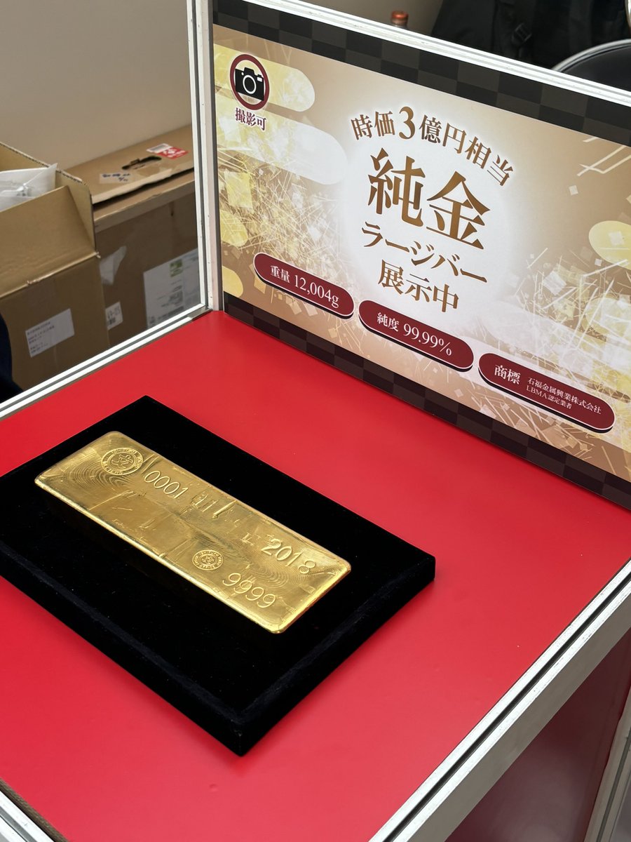 セミナー行って今年の投資における相場見通しと、今高騰してる金相場について昨日の急落含め割とガッツリ目に運用会社ストラテジストの方とお話ししてきた。  あとゴールドついでにデータで無くモノホンの3億円金塊触ってきた。重過ぎて持ちあげる以前にピクリとも動かん ...