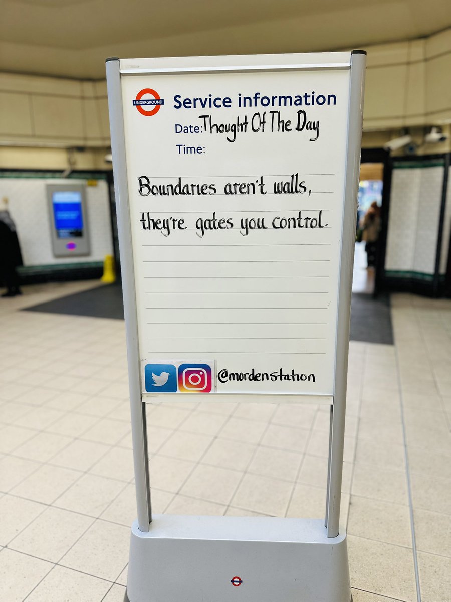 MordenStation's tweet image. Monday 19th January 2026 Thought Of The Day From Morden Underground Station