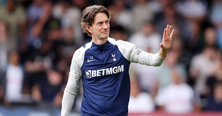 ChrisCowlin's tweet image. "It is expected that Thomas Frank will remain in charge for the Tottenham v Borussia Dortmund game in the Champions League on Tuesday evening." - Sky Sports

• The Spurs squad will train in front of the media at 2.15pm 
• Thomas Frank's press conference will take place at…