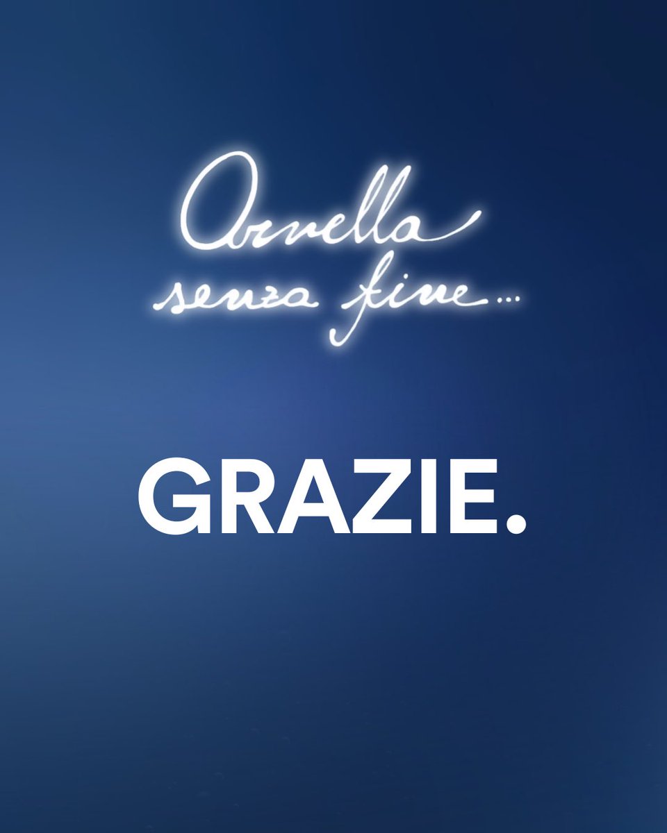 Grazie per il grande affetto con cui avete seguito #OrnellaSenzaFine sul Nove: 1,7 milioni di telespettatori e quasi 11%, con un picco del 16%.

Programma più social della giornata con il record di 30 milioni di visualizzazioni dei video e 2 milioni di interazioni.

Grazie a voi