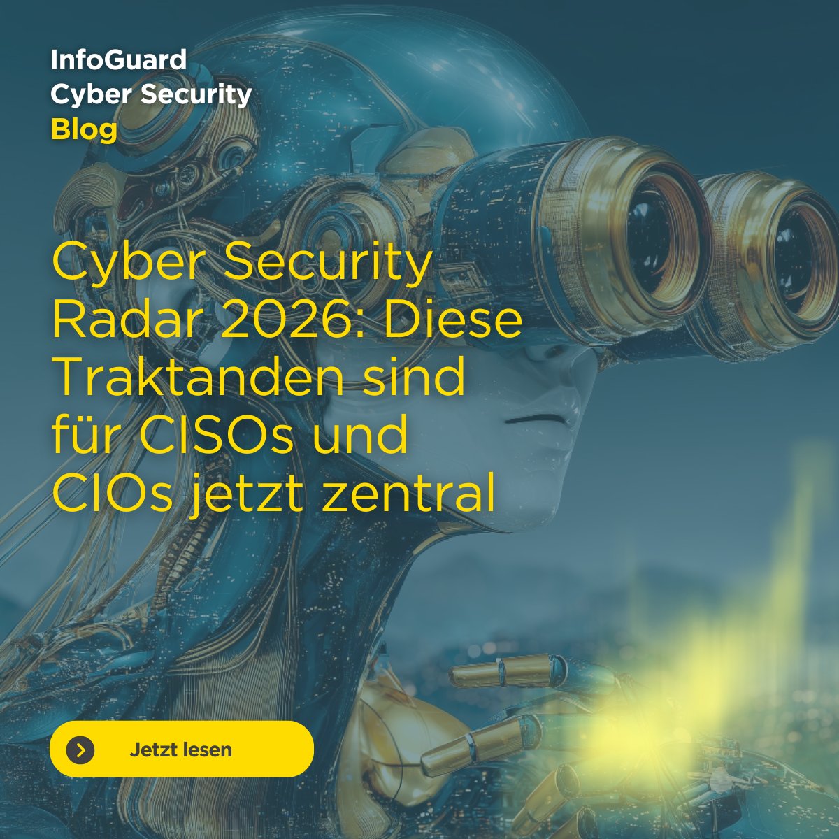 🧭 Cyber Security Radar 2026
Compliance, KI und Kostendruck verdichten sich.
𝗪𝗲𝗿 𝘀𝗲𝗶𝗻𝗲𝗻 𝗥𝗮𝗱𝗮𝗿 𝗷𝗲𝘁𝘇𝘁 𝗿𝗶𝗰𝗵𝘁𝗶𝗴 𝗲𝗶𝗻𝘀𝘁𝗲𝗹𝗹𝘁, 𝗲𝗻𝘁𝘀𝗰𝗵𝗲𝗶𝗱𝗲𝘁, 𝗯𝗲𝘃𝗼𝗿 𝗥𝗶𝘀𝗶𝗸𝗲𝗻 𝗲𝘀𝗸𝗮𝗹𝗶𝗲𝗿𝗲𝗻. Mit Checkliste und Audio 🎧 infoguard.ch/de/blog/cyber-…