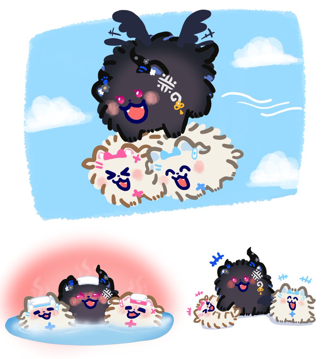 Day 321
FuwaMocoMofu!🩷🩵💙

#FUWAMOCO #RavenCrafts #FWMCpix