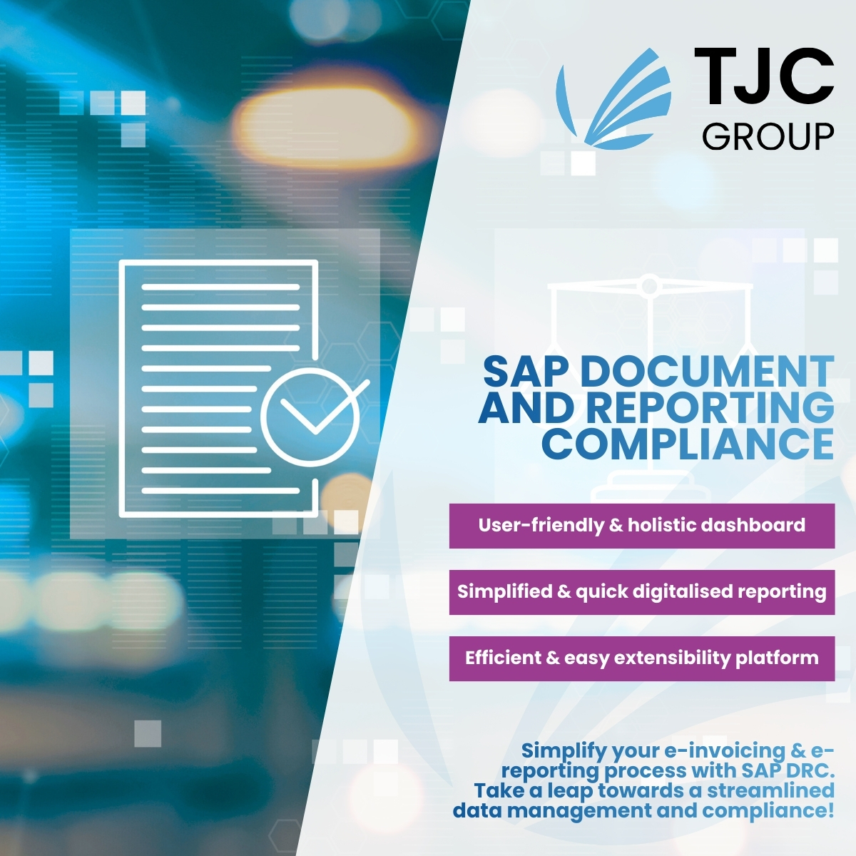 🚨 Drowning in e-invoicing compliance requirements? SAP DRC drives operational efficiency while ensuring 100% regulatory compliance. Learn about its automated workflows, unified dashboard, and more features. Read🔗 hubs.la/Q03_fx4g0 

#SAPcompliance #einvoicing