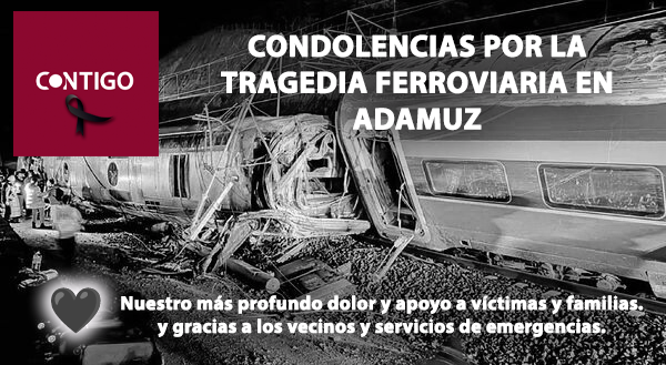 🖤 Hoy es un día de luto. Desde CONTIGO nos unimos al dolor de las familias que han perdido a sus seres queridos en el accidente de tren de Adamuz.
Nuestra fuerza y apoyo también para los heridos y los valientes equipos de rescate.