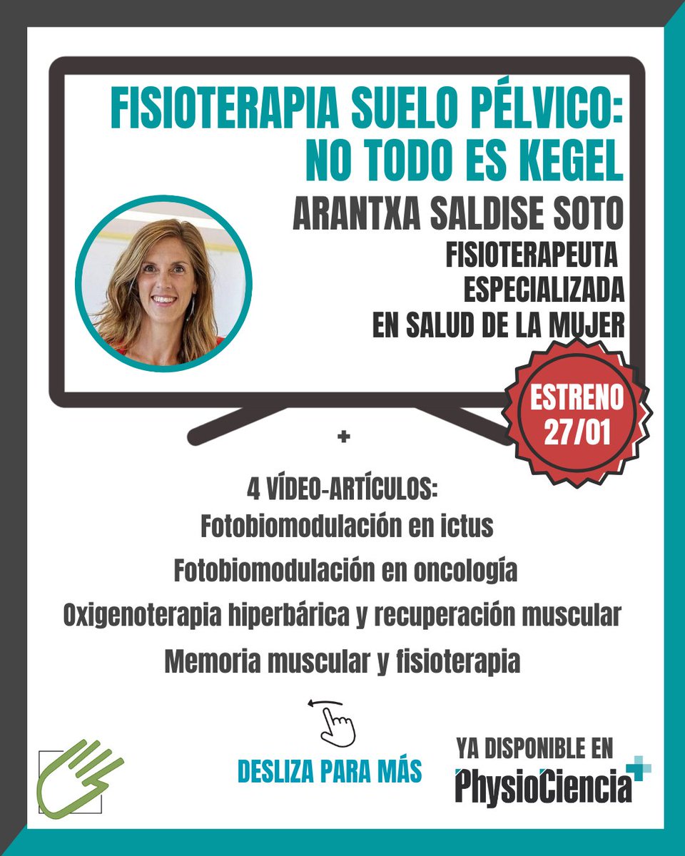 Este mes en Physiociencia los colegiados podrán acceder a 4 vídeos comentados por el Dr. Manuel Arroyo y una masterclass centrada en suelo pélvico femenino

Accede aquí a los contenidos:
colfisio.org/physiociencia
#Fisioterapia #Andalucía