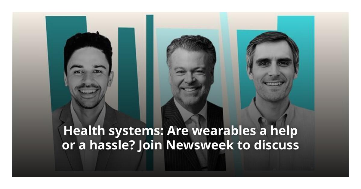 Newsweek's tweet photo. ⌚ Wearables in Health Care — Help or Hassle? - https://t.co/PAnwsIl7gl

✅ Jan. 22, 2026 – Wearables: What’s the ROI for Health Systems?
👉 Register: https://t.co/6DMVGZQ3ut

#HealthCare #DigitalHealth #TechInHealth #Withings #WearableTechnology #WHOOP #NorthwellHealth https://t.co/XduHNijlGD