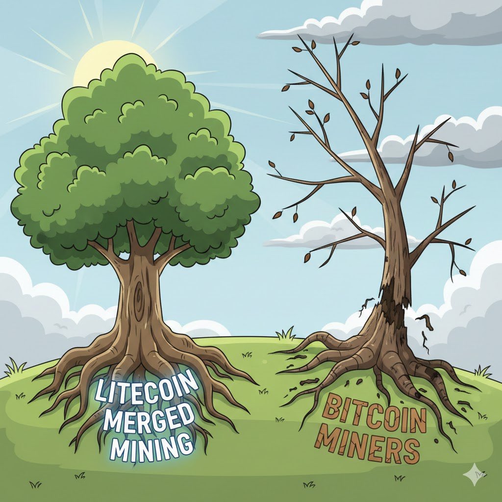 Hide if you want @BitBuyer313 BIT Mining reported merged mining LTC and  DOGE was 3x more profitable than Bitcoin alone. For every LTC, they also  receive roughly 2,000+ DOGE and other Scrypt