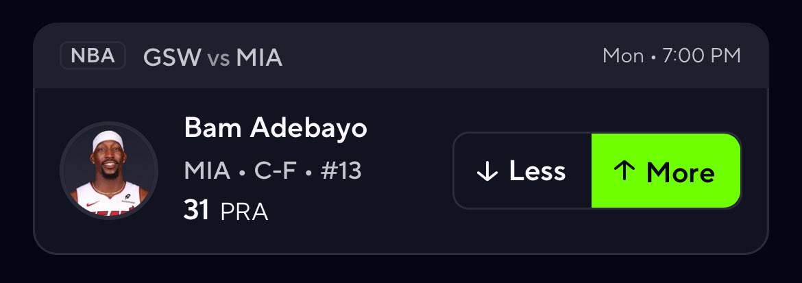 tuffpicks's tweet image. NBA Monday Night Owl POTD🦉🏀

Bam Adebayo o31 PRA

- Locked in after a stretch of rough shooting games finishing with 42, 31, and 46 PRA over L3 games , averaging 15 rebound chances, 5.2 potential assists and 19.8 FGA over last 3 games
- Herro is OUT, Bam is over in 2/2 matchups…