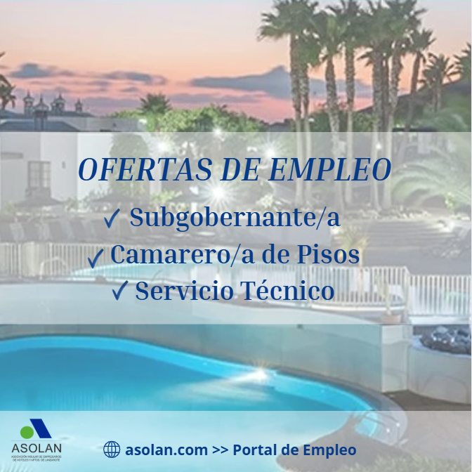 Asolan's tweet image. ⭐Tu próximo trabajo puede estar aquí
¿Quieres formar parte de un gran equipo?

🔧 Servicio técnico
🧹 Camarero/a de pisos
👩‍💼 Subgobernanta

📍Puerto del Carmen
👉 Incorporación inmediata
🌐asolan.com &amp;gt;&amp;gt; Portal de Empleo
@federacion8lnz