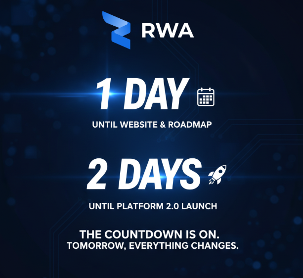 ⏳ The countdown is ON.

1 DAY until the new website &amp; 2026 roadmap. 2 DAYS until Platform 2.0 goes live.

We are building the future of asset ownership. Tomorrow, everything changes. Stay tuned! 🚀🔥