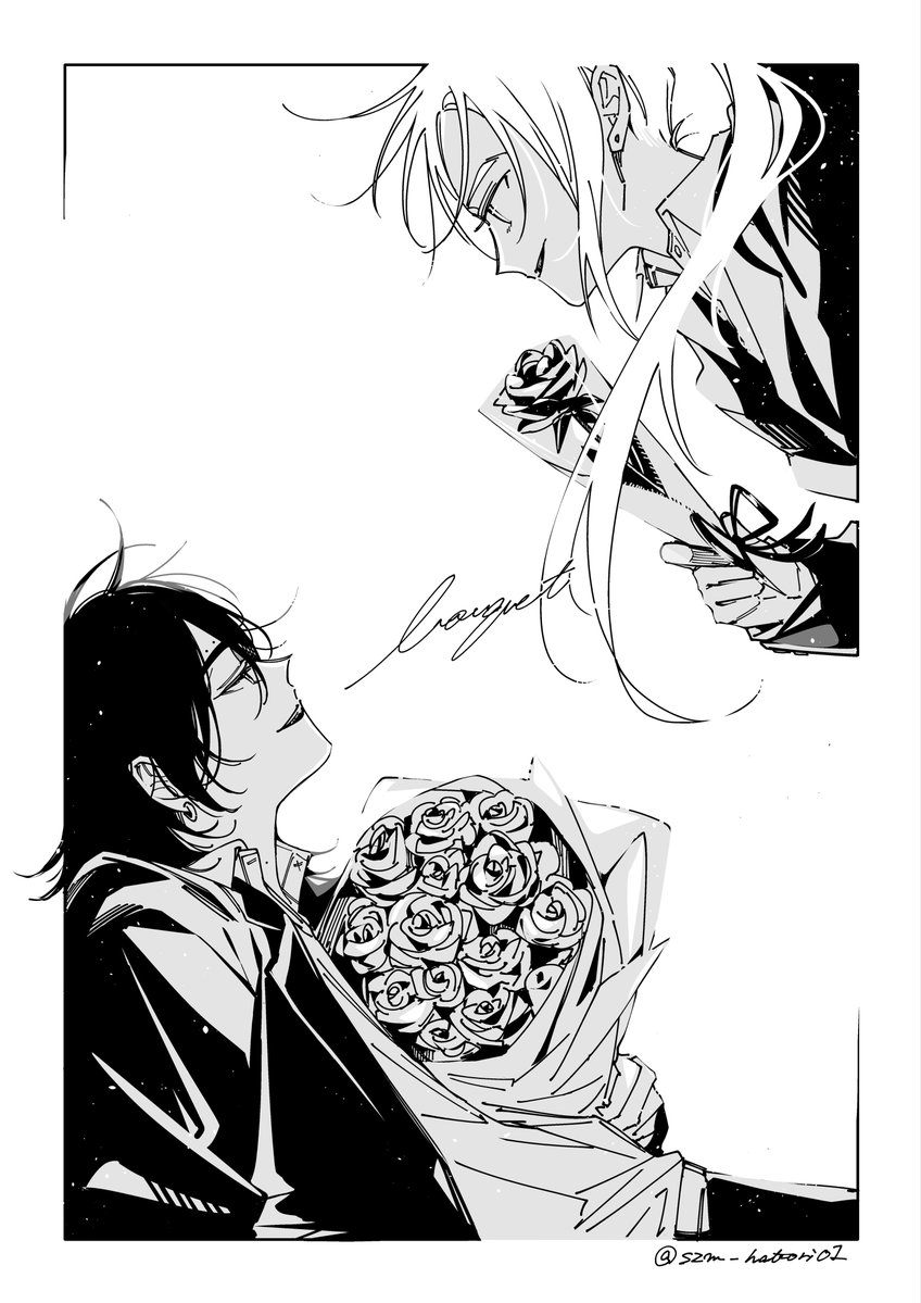 szm_hattori01's tweet image. 花束の渡し方💐