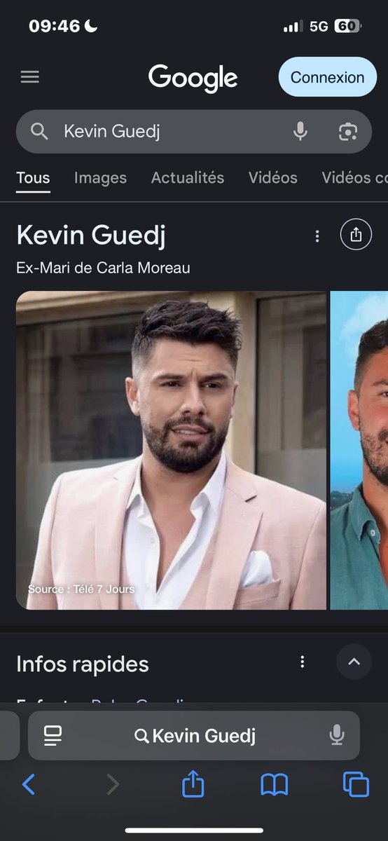 oppgb's tweet image. Le faite que Google qualifie Kevin Guedj comme « Ex de Carla Moreau » 💀

#KevinGuedj #CarlaMoreau #lamalediction #staracademy #lesmarseillais