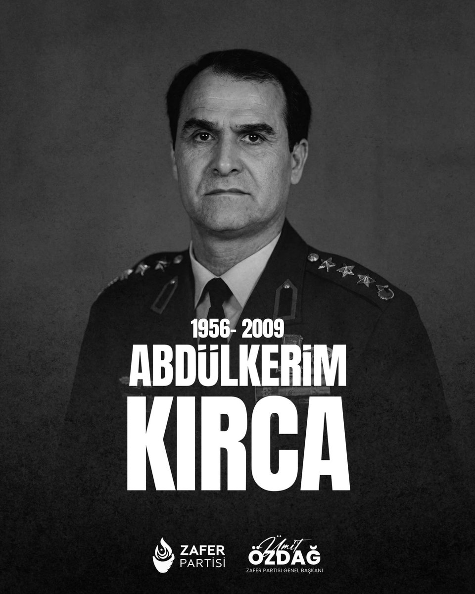 Terör ve casusluk örgütü FETÖ'nün aşağılık kumpasları ve medya tetikçilerinin hedef göstermesi, PKK'lı teröristlerin tanık ifadeleriyle suçlanan ve bu sebeple intihar eden Devlet Övünç Madalyası sahibi Kahraman Gazi Albay Abdülkerim Kırca'yı vefat yıl dönümünde saygı ve rahmetle