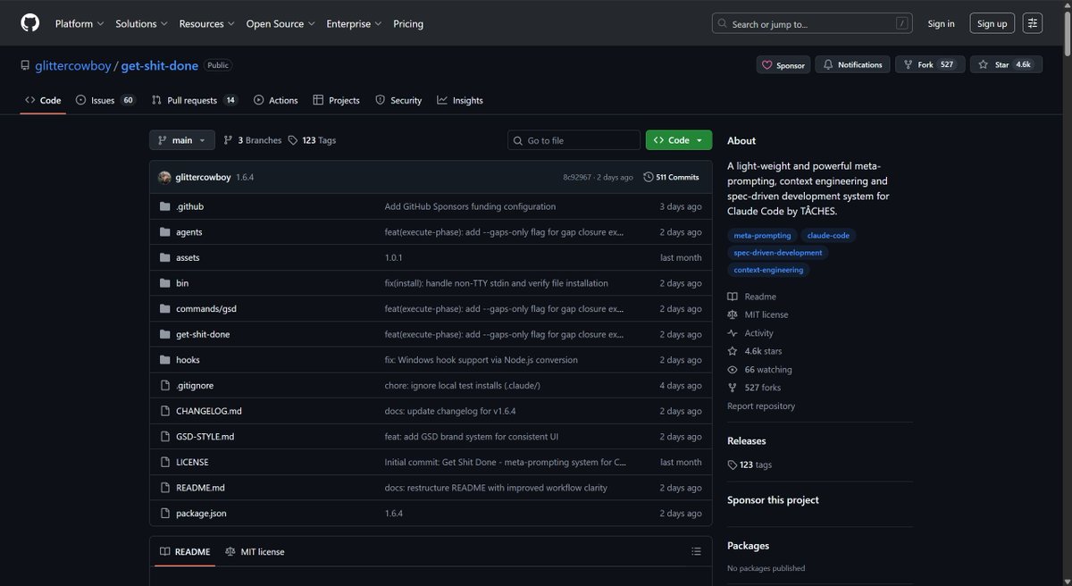 GSD 2.82m dyor CA:8116V1BW9zaXUM6pVhWVaAduKrLcEBi3RGXedKTrBAGS okx wallet:https://t.co/96qmpJepzo  gmgn:https://t.co/PEmVR5LblT 音乐制作人自称完全不能编程，却用Claude爆改出AI编程框架GSD，专治Claude  Code“记忆衰退”痛点。他的哲学就一句：把复杂变简单，让AI ...