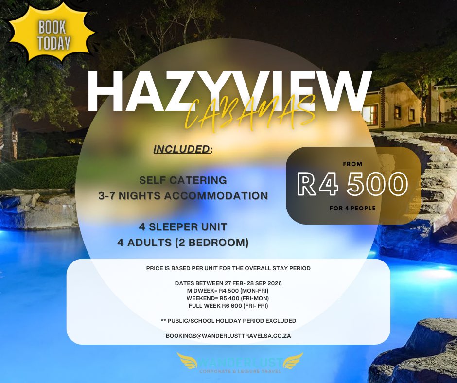 SaWanderlust's tweet photo. 📍Hazyview Cabanas in Mpumalanga https://t.co/a7Bt9beKSe