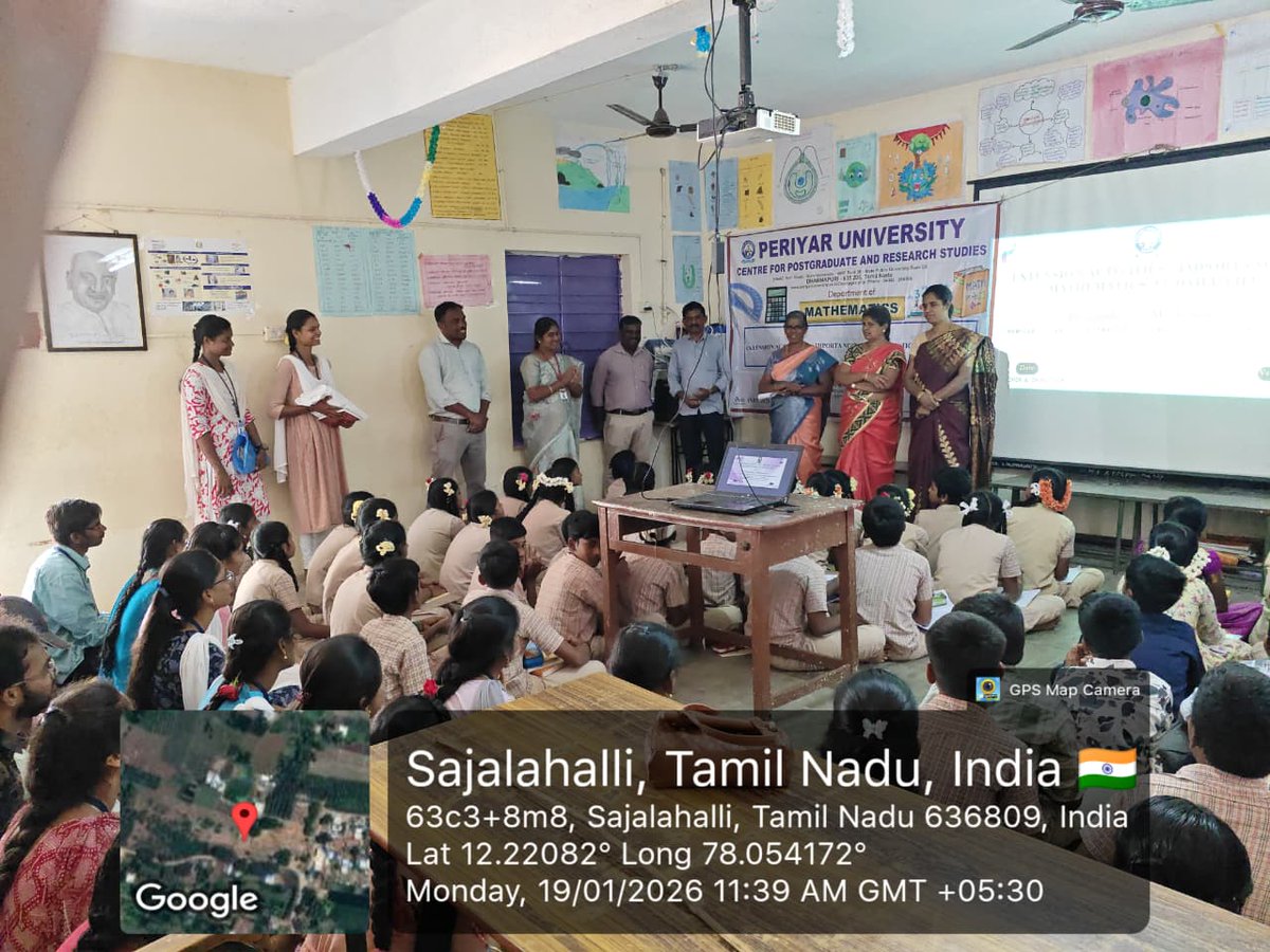 PeriyarVarsity's tweet image. 📐 Mathematics Outreach Activity

The Department of Mathematics conducted an outreach programme on the importance of mathematics in daily life at Panchayat Union Middle School, A. Papparapatti.

#PeriyarUniversity #MathematicsOutreach #ExtensionActivity #MathsInLife