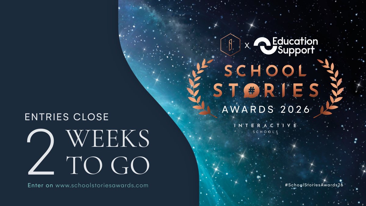 intSchools's tweet photo. 🚨In 2 weeks, entries for the #SchoolStoriesAwards26 will close!

With 30 exciting categories, there’s something for every corner of your school  👉 https://t.co/Jk1gBxE4IX

Don’t wait - enter now: 👉 https://t.co/RFEzxLl1DG
#InspiringSchools⭐ #Storytelling https://t.co/gPEq9LiFRA