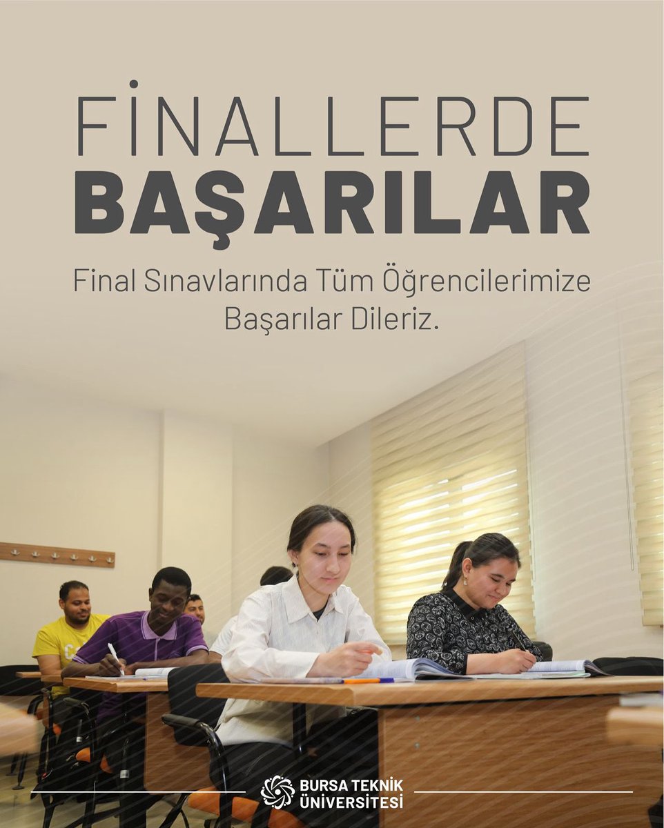 Tüm öğrencilerimize final sınavlarında başarılar dileriz.