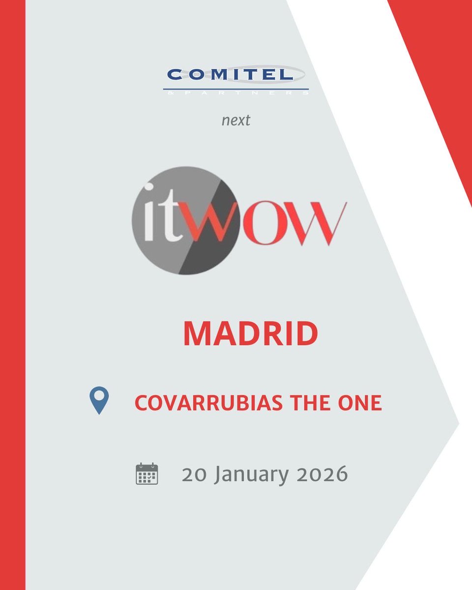 ☀️✈️ ¡Nos vamos a Madrid! 

🇮🇹 ↔️ 🇪🇸 Il 20 gennaio si parte per una nuova avventura italo-spagnola a #Madrid: l’ITWOW sta arrivando! Un’edizione letteralmente “WOW” pensata per offrire un’esperienza nuova, un format friendly e dinamico, per favorire dialogo e networking.