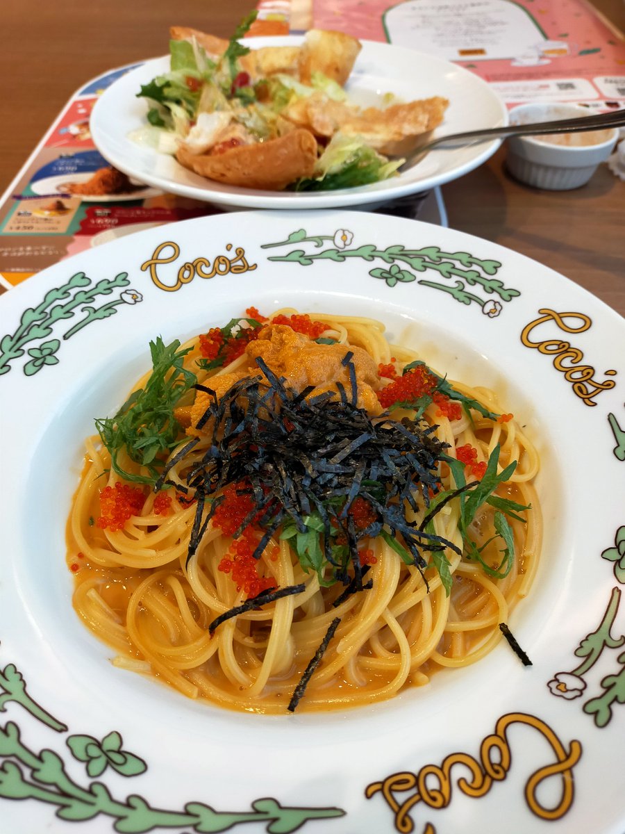 oosugakoo's tweet photo. ものすごく久しぶりにCocosに来た(⁠◍⁠•⁠ᴗ⁠•⁠◍⁠)⁠❤ウニパスタを食べに来た。とっても美味しかったけど足りない(笑)３皿はイケる(笑) https://t.co/Ji8jDyJiK9