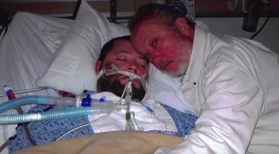 In 2015, Texas father George Pickering saved his son after doctors wrongly declared him brain-dead by barricading himself in the hospital room with a gun during a three-hour SWAT standoff—ending when his son squeezed his hand and later made a full recovery.