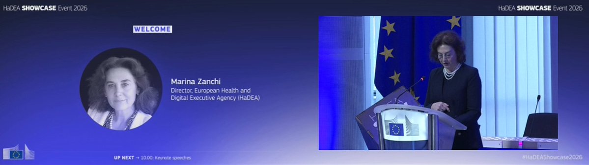 ConvergingEu's tweet image. #CONVERGING at #HaDEAShowcase Event 2026

“Today we are also showcasing the synergies. In reality, synergies are embedded in the mandate of HaDEA.  We need to leverage the investment and promote cooperation.”

@marina_zanchi, Director @EU_HaDEA @EU_Commission