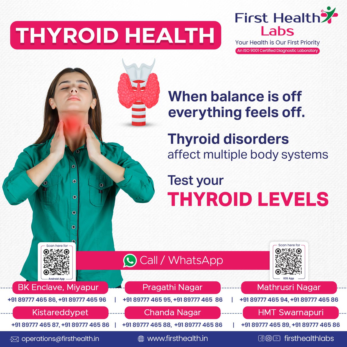 firsthealthlabs's tweet image. 🦋 Low energy or unexplained weight changes?
Your thyroid could be the reason.

✅ Thyroid Profile Test at First Health Labs
Accurate. Timely. Trusted.

📞 +91 89777 46586 | 🌐 firsthealth.in

#FirstHealthLabs #ThyroidHealth #ThyroidTest #PreventiveCare