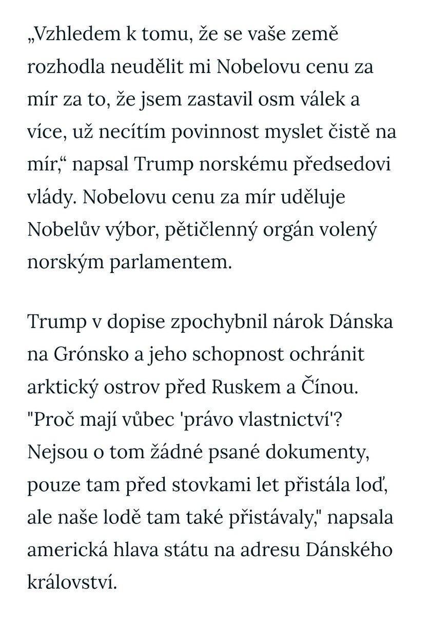 V čele USA stojí narcisistní psychopat a jako s takovým je třeba s ním jednat. To není v zájmu snahy vztahy s USA definitivně zničit, ale pomoct jim se z téhle noční můry probrat. Navíc, lidé jako Trump rozumí jedině síle a každou vstřícnost chápou jen jako slabost.