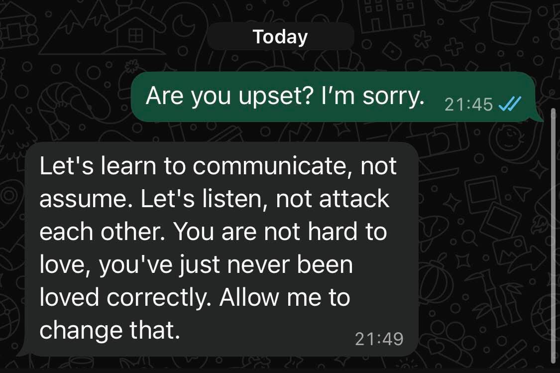 Somlimokazi's tweet image. I told him I was a lot, and he said "I want the whole thing." 
🥹