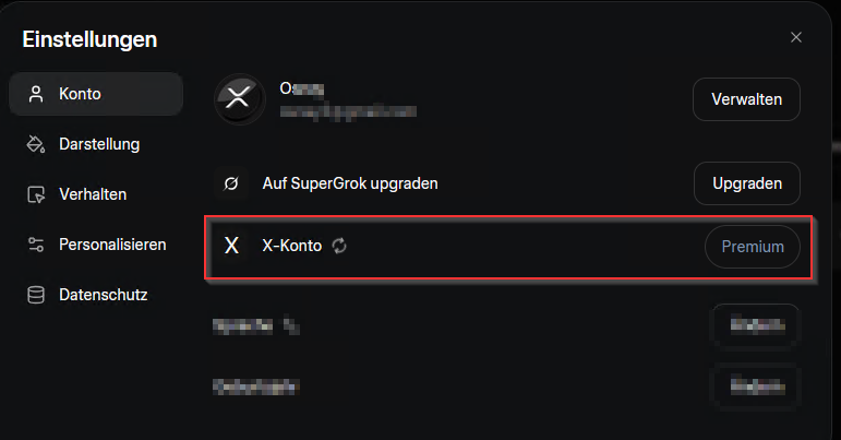 Ipowk3's tweet photo. @elonmusk @grok  sync issues between grok App and grok Web? Grok-app doesn't recognise that I am a verified user and cannot bind the premium account. On the pics you can see the differences! With the webversion I have worked on "Outlook S/MIME" today but in the App-version I have worked on "sync Issues:."  Please solve this issue. thx