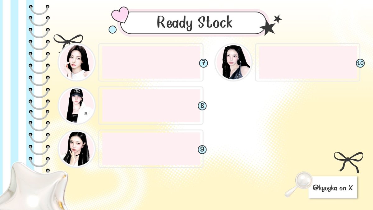 kyogka's tweet image. ₊⊹ 𐔌 help repost or like please! tysm 𐦯 ₊⊹

hai hai! aku lagi ada ready stock 10 LAYOUT PLAIN : wonyoung, ian, karina.

harga 2000 udah dapet PNG file yaah! payment via QRIS okay, yang mau jajan bisa DM atau chat tele aku!! ₊⊹ ૮꒰ྀི ᵔ ᵕ ᵔ ꒱ྀིა

#zonauang