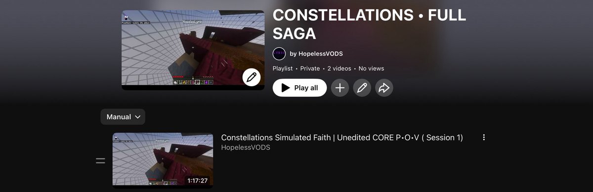 HopelessConst's tweet photo. From May 2nd to May 20th, the uncut footage of Core’s POV for Constellations: Simulated Faith, will be uploaded onto Lyric’s VODS channel. https://t.co/rbAoPo7yL3