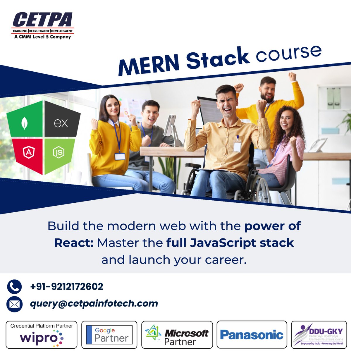 cetpainfo's tweet photo. Master the most in-demand JavaScript stack! From MongoDB to React, learn to build high-performance, full-stack applications. 
Apply Now: https://t.co/cgKgl97YBB
.
#cetpainfotech #mernstack #fllstackdeveloper #webdevelopment #reactjs #nodejs #mongodb #expressjs #codingtraining https://t.co/mfdc4v0gux