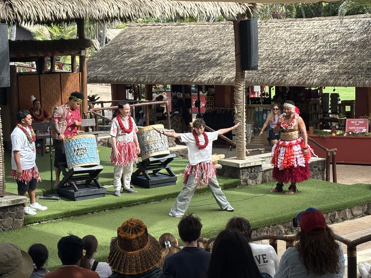 NoteAbleTravel's tweet photo. Day 4 at Polynesian Cultural Center!

Westlake HS Chaparral Band explored the 6 islands of Polynesia with interactive &amp; immersive experiences. Then, enjoyed an authentic luau dinner where students were invited on stage to learn hula before ending with a show - HA: Breath of Life. https://t.co/qk9QOKIfrW
