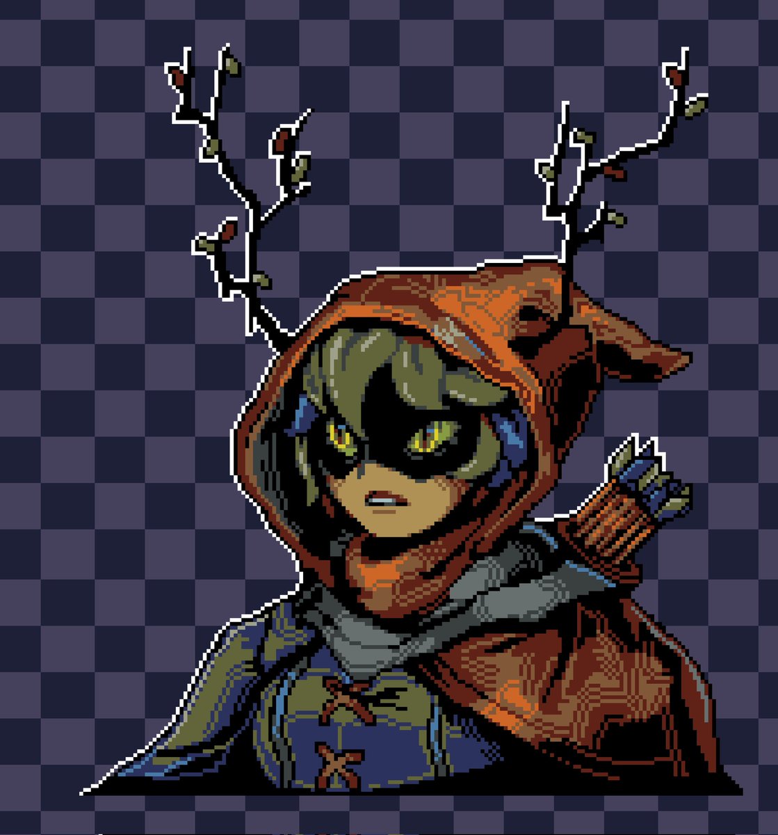 I drew this when the second season was just starting. Thanks to my friend for the reminder! The best feeling a budding artist can experience is when someone else uses their art as an avatar! 
#fionnaandcake #HUNTRESS #loopHero