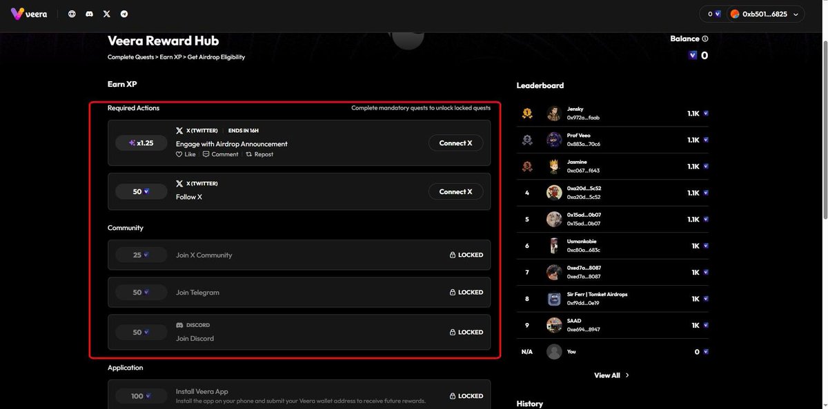 RitaXFinance's tweet photo. 💥💥💥HƯỚNG DẪN CÀY AIRDROP DỰ ÁN @On_Veera  HOÀN TOÀN FREE!

HIỆN TẠI MÌNH VỪA CÀY TESTNET VỪA CÀY PAY X NÊN ANH EM CỨ TT MÌNH BACK LẠI ĐẦY ĐỦ NHÉ!

✅Dự án đã gọi vốn thành công 10M$ với các quỹ như: Folius Ventures,Sfermion,Cypher Capital...

✅Veera đã công bố một trung tâm với các nhiệm vụ xã hội. Chúng ta có thể hoàn thành chúng và kiếm được XP, sau đó sẽ được quy đổi thành token của dự án.

 1. Truy cập trang web và liên kết ví của bạn 

➡️https://t.co/8VNtGnR3S8

2. Hoàn thành các nhiệm vụ đầu tiên để nhận được điểm thưởng và mở khóa các nhiệm vụ chính như follow X, like, reports, join DC, ...

3. Hoàn thành tất cả các nhiệm vụ hiện có. Tham gia Discord và lên cấp để hoàn thành Nhiệm vụ Discord. Mã để nhận huy hiệu VIP hiện chưa có, vì vậy hãy theo dõi để biết thông báo tiếp theo.

4. Thả link ref xuống bên dưới cho anh em cùng làm

5. Theo dõi các kênh chính của dự án

➕X: https://t.co/OmS6YSMiZY
➕Telegram: https://t.co/lgpiq5QVLw
➕Discord: https://t.co/vrTxx1zG6N

➡️Mục tiêu ngày 3 bài theo các khung giờ 7h30 -12h -19h tối.

Chăm chỉ để 2026 có 1 mùa gặt thành công! chúc anh em may mắn