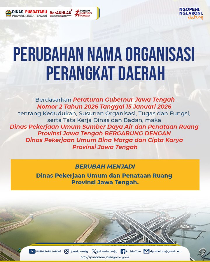 Dinas PUSDATARU Jateng tweet media