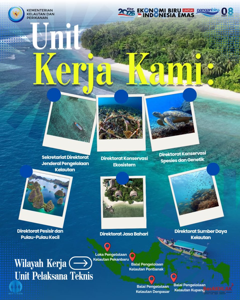 Ini dia formasi anyar Direktorat Jenderal Pengelolaan Kelautan! 
Kami hadir dengan struktur baru bukan sekadar untuk "jaga laut", tapi untuk memastikan setiap jengkal ruang laut, pesisir, dan pulau-pulau kecil dikelola secara optimal demi Indonesia.
Siapa saja di balik layar?