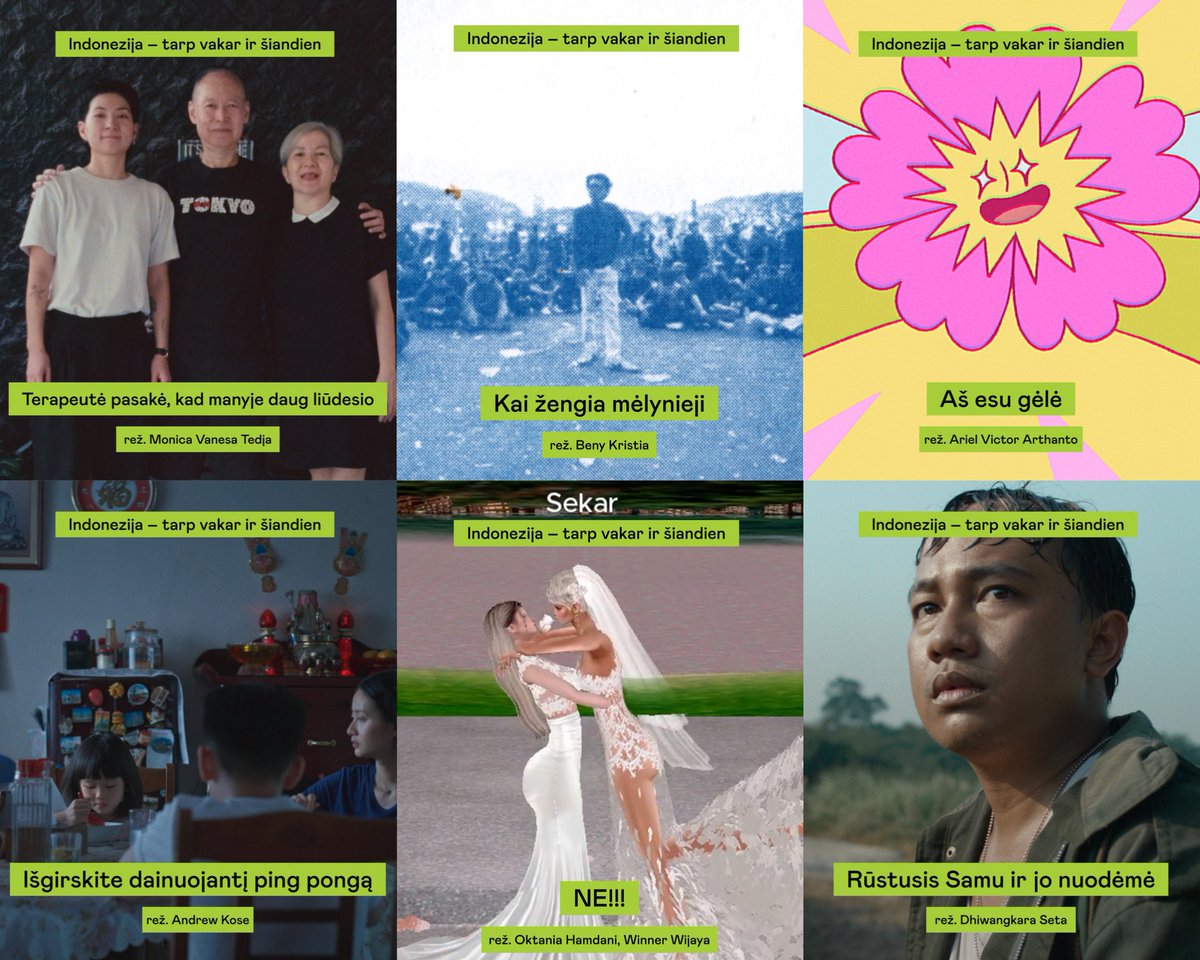 The 2026 Vilnius Short Film Festival in Lithuania will screen 6 Indonesian shorts in collaboration with Minikino under its “Indonesia, In Between” programme featuring:

• My Therapist Said, I Am Full of Sadness
• I Am a Flower
• NO!!!
• When the Blues Goes Marching In
• Hear