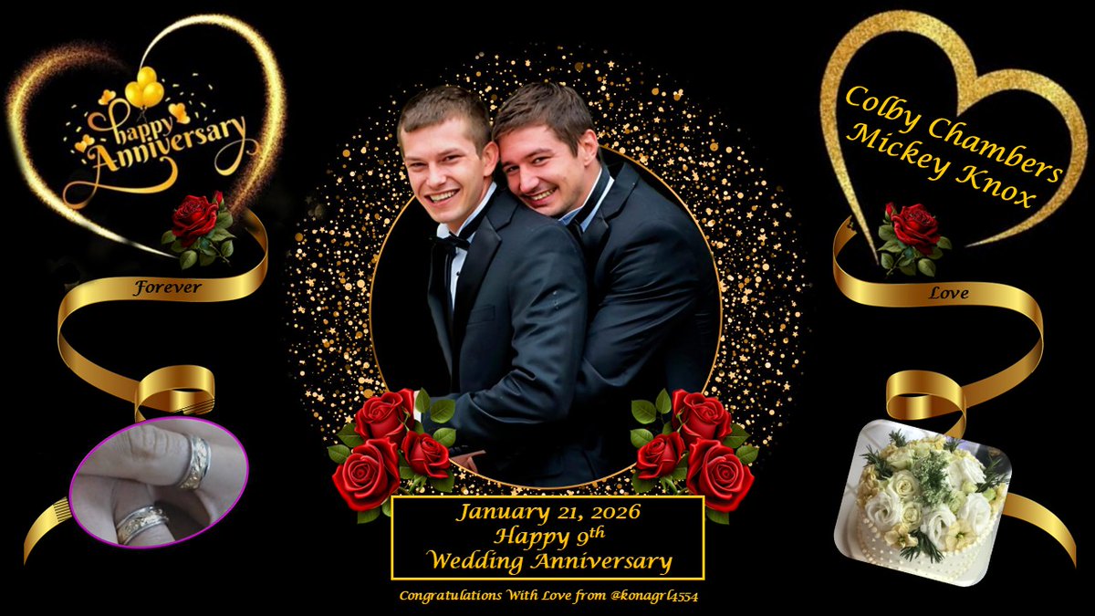 #ManCrushEveryDay 
# 468 Special Edition <a href="/MickeyKnox_xx/">Mickey Knox, ICCA in PV</a> <a href="/ColbyChambersXX/">Colby Chambers</a> 
🌹Congratulations🌹 9 years of Wedded Bliss 🌹 May Joy &amp; Love fill your lives for years to come 🌹 My Man Crushes Every Day 🌹A Shining Light of Forever Love where dreams come from 🌹💞