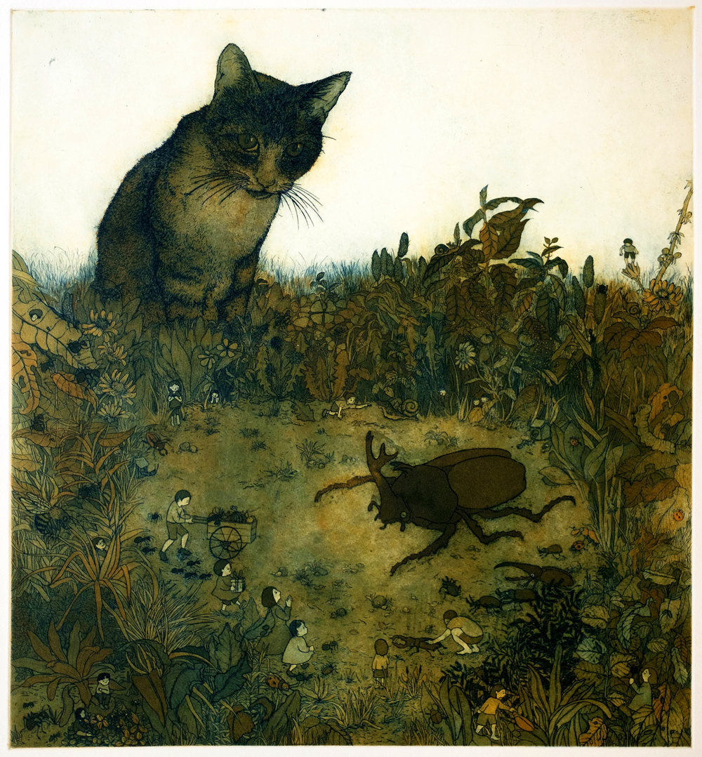 Kyoko Imazu - Beetle Spotting. 2018. Etching and Aquatint.