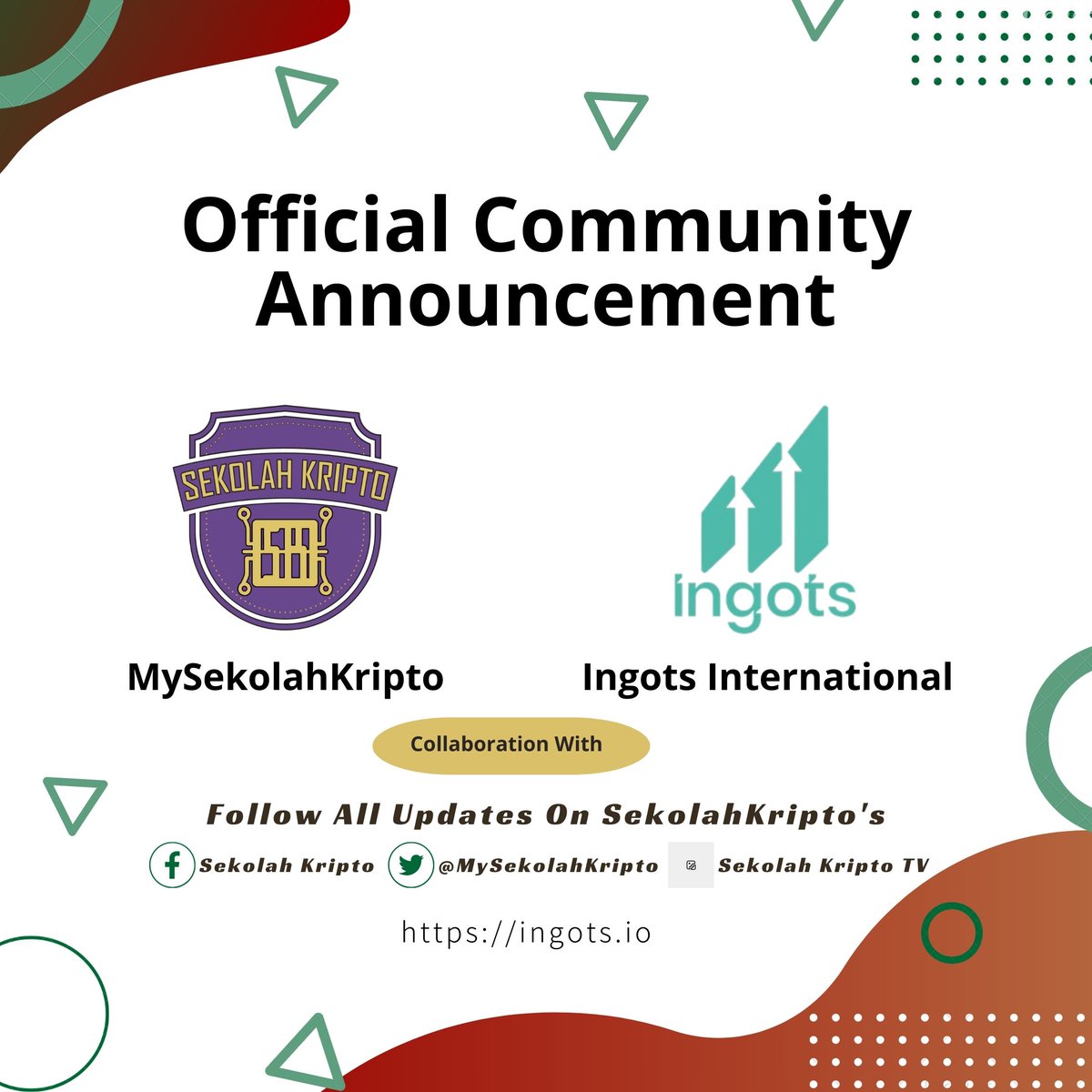 MySekolahKripto is partnering with Ingots International, a platform that  makes dual-asset crypto trading simple, flexible, and accessible. This  collaboration is all about education + real-world experience! To read more  here https://t.co/xaAJ4TIQj0 ...