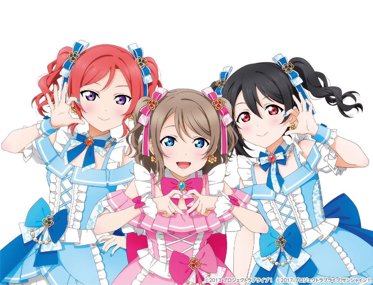 LoveLive_staff's tweet image. 🎀開催決定🎀

ラブライブ！×ラブライブ！サンシャイン!!
POP UP STORE
〜μ's &amp;amp; Aqours Special Collaboration〜

・西木野真姫&amp;amp;渡辺 曜&amp;amp;矢澤にこ
・東條 希&amp;amp;松浦果南
・小泉花陽&amp;amp;国木田花丸
コラボビジュアルを公開しました👀✨

📅 2/6(金)～3/1(日)
池袋 サンシャインシティ…