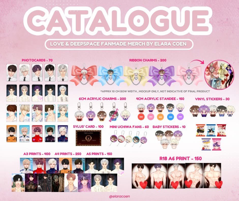Hello! I’ll be joining <a href="/0118tanoshii_co/">0118 Tanoshii Collective</a>  's event next week ♡⸜(˃ ᵕ ˂ )⸝ Here’s my catalog. I’ll only bring limited stocks on hand, so pre-orders are open! Just message me if you’d like to order 
₍^ >⩊< ^₎Ⳋ #LoveandDeepspace