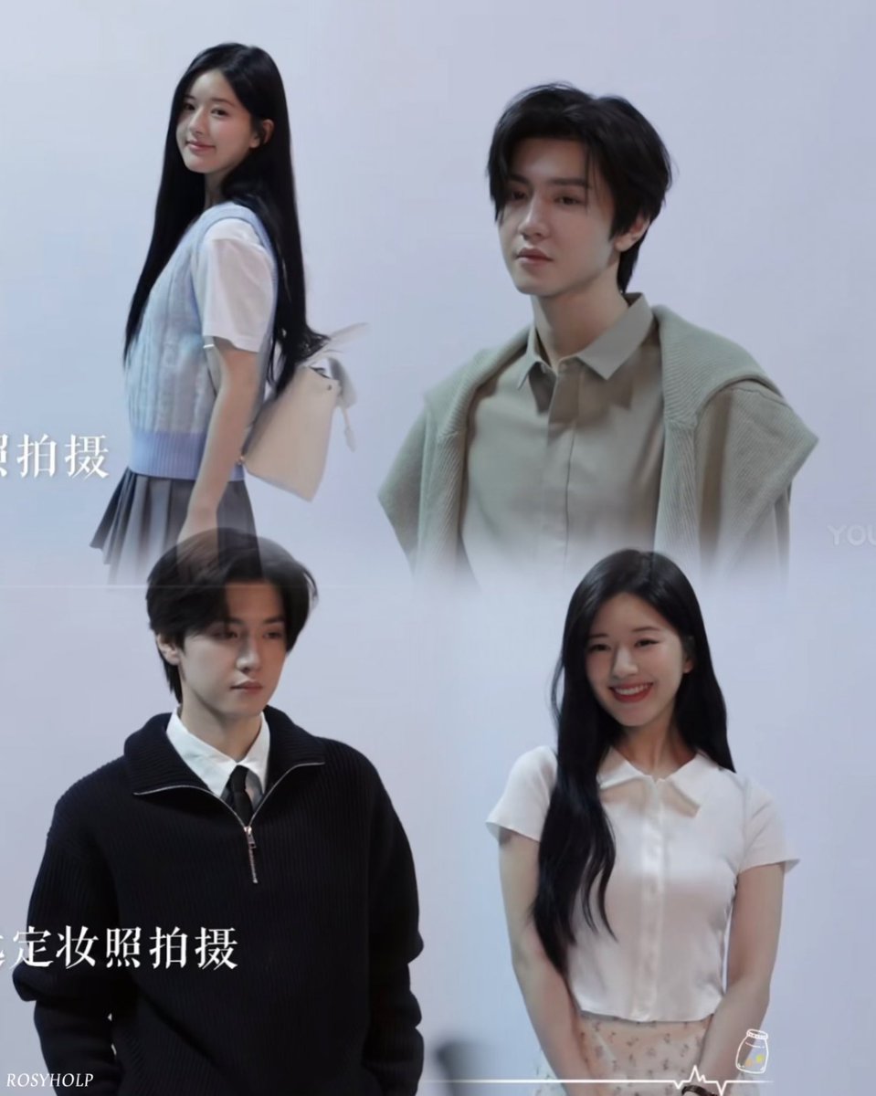 rosyholp's tweet image. Mind you, this was the original Hidden Love costume and styling. We were THIS close to ugly, tacky, outdated fits. 

A real blessing in disguise that the crew only had costumes for 2 days, #ZhaoLusi stepped in production and single-handedly upgraded the styling for the entire…