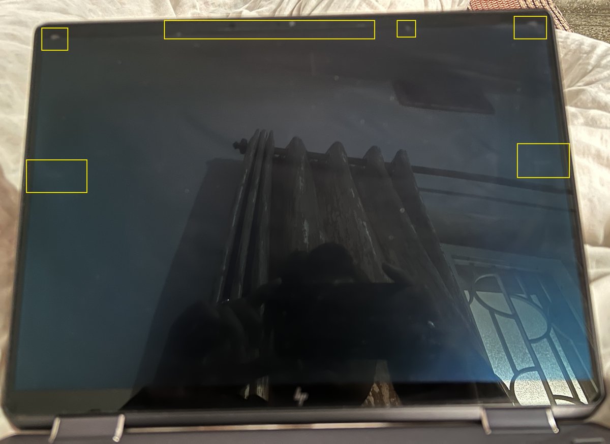 Pranay_003's tweet image. Flagship laptop, flawed design. @HP @HPIndia @HPSupport  screen now has permanent abrasion due to body fouling when closed- even after handling it like a newborn! Customers deserve better. #PoorDesign #LaptopIssues @digitindia #HPLaptop #HpSpectre