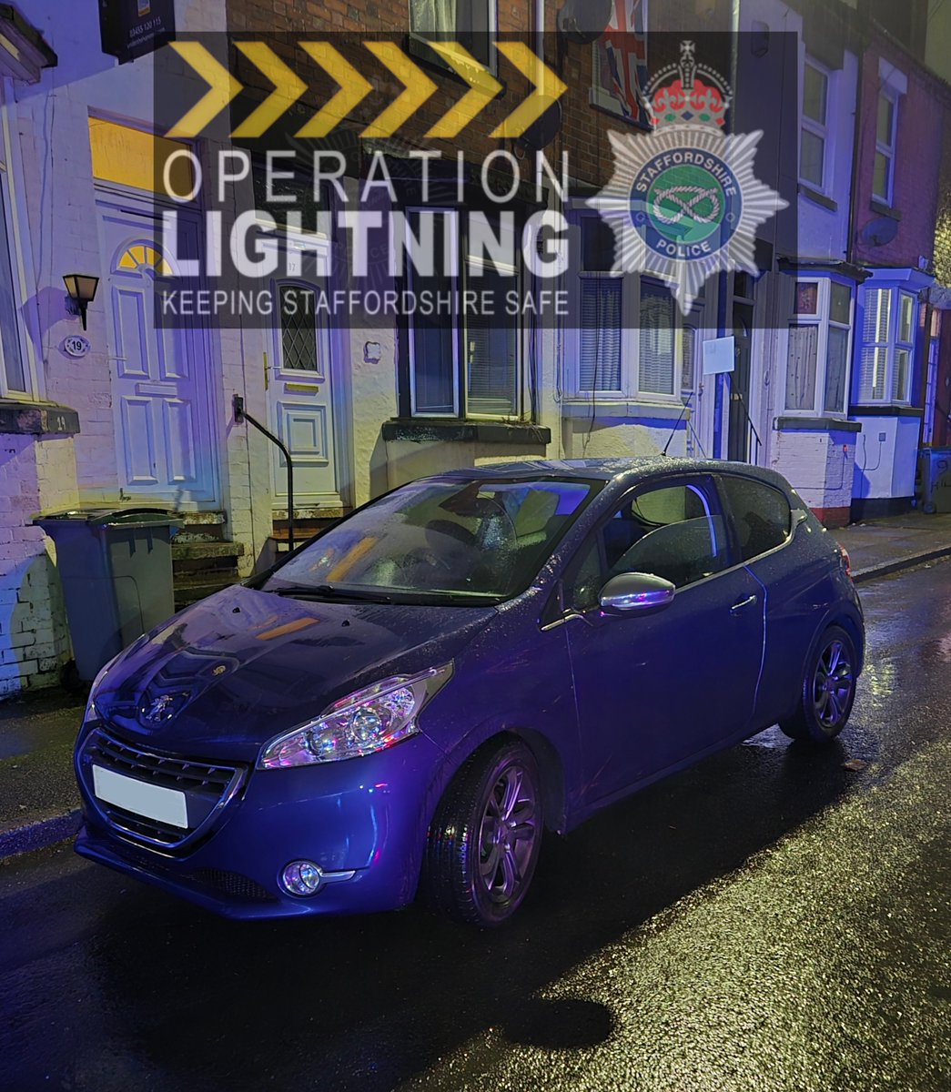 StaffsRCT's tweet image. The driver of this 🚗 stopped in @Policingstoke this evening didn't have insurance to drive #Seized.

They were also found to have illegally entered the UK having been deported in 2024 &amp;amp; banned from the UK for 10 years. #Arrested. 

#OpLightning #Team4RCT