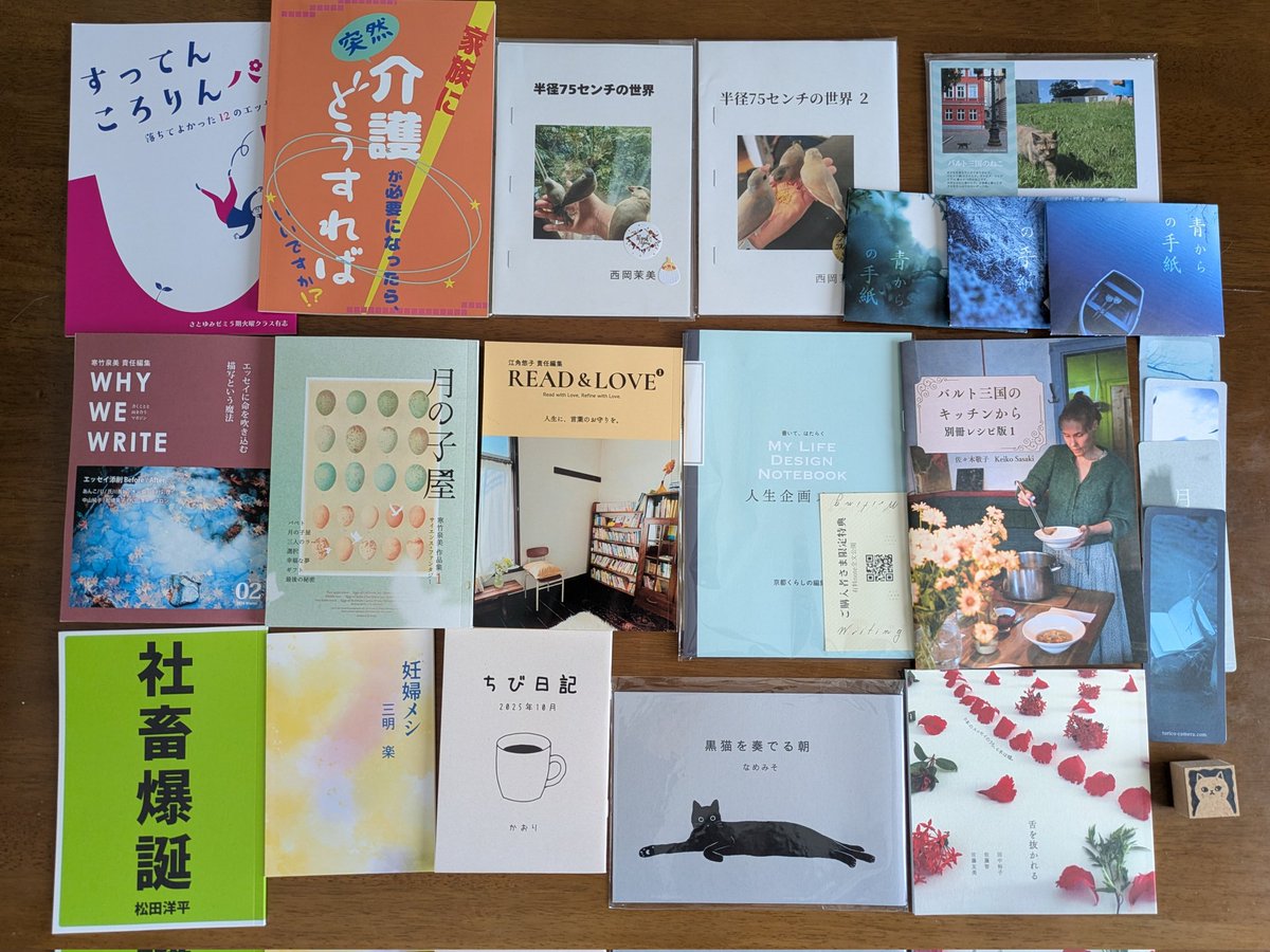 文学小説セット 昨日の文学フリマ京都で買ったZINEたち。またいっぱい買ってしまった