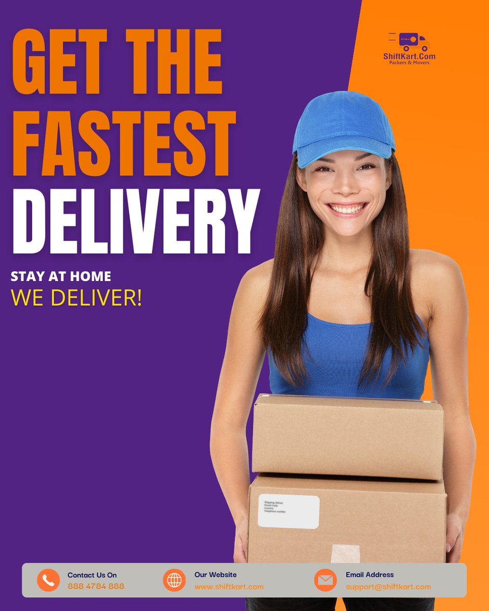 ShiftKart's tweet image. 🚚 Fastest delivery, zero stress!
Stay at home — ShiftKart delivers safely &amp;amp; on time.
📦 Book now at shiftkart.com

📞 Call us: 888 4784 888
🌐 Visit: shiftkart.com